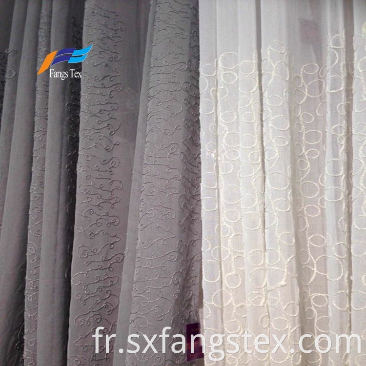 Voile Embroidery 100% Polyester Sound Proof Curtain 5